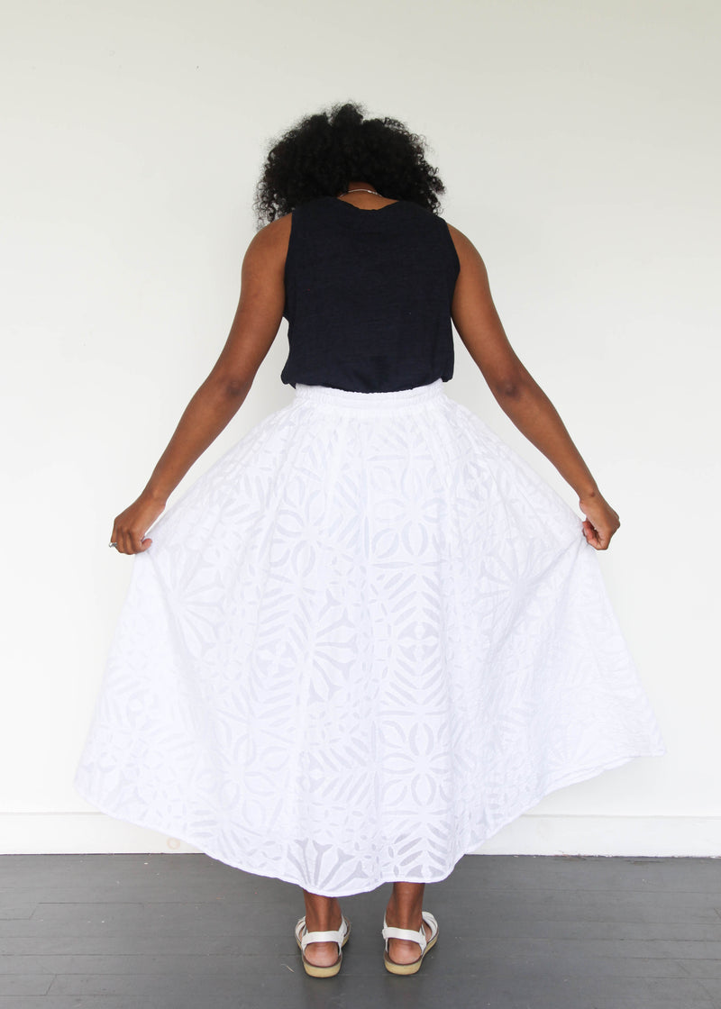 India Reverse Appliqué Skirt