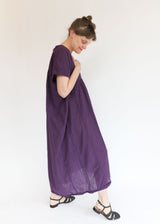 Long V Dress - Aubergine OS