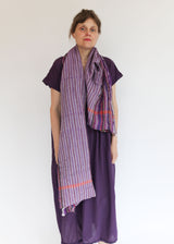 Long V Dress - Aubergine OS