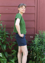 S/S V-Neck Shirt - Oregano