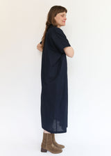 Kite Dress w/ Micro Wave Texture - Navy