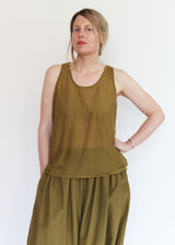 Loose Tank Top - Dark Olive