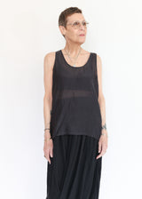 Loose Tank Top - Faded Black