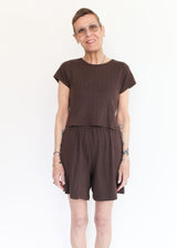 Pointelle Short - Walnut