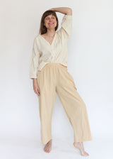 Wide Trouser - Barley