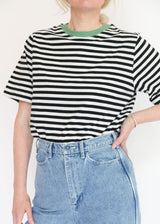 Bay-Sue Black & White Stripe Tee