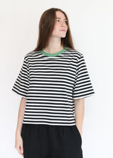 Bay-Sue Black & White Stripe Tee