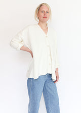 Short Uzbek Cardigan - White