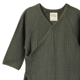 Pointelle Kimono Stretch and Grow - Thyme
