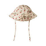 Muslin Sunhat Strawberry Blush Print