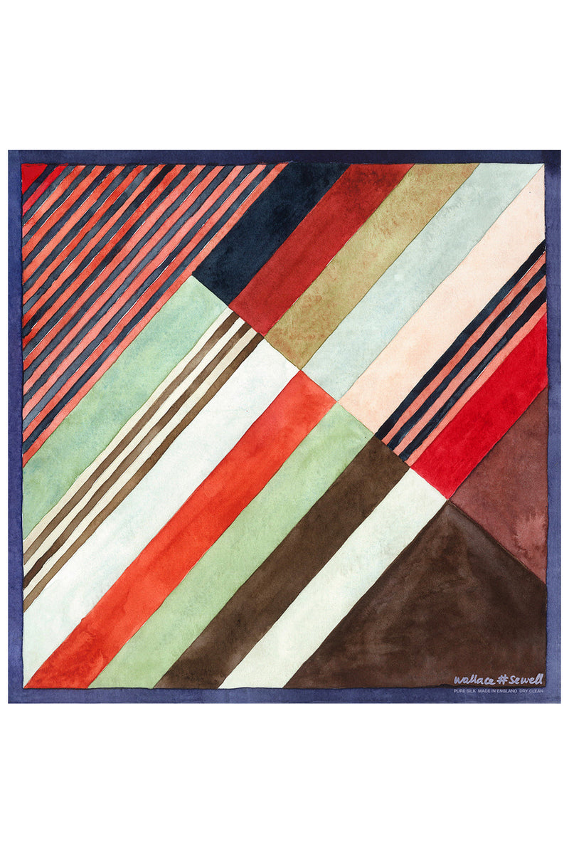 Printed Silk Scarf - Oblique
