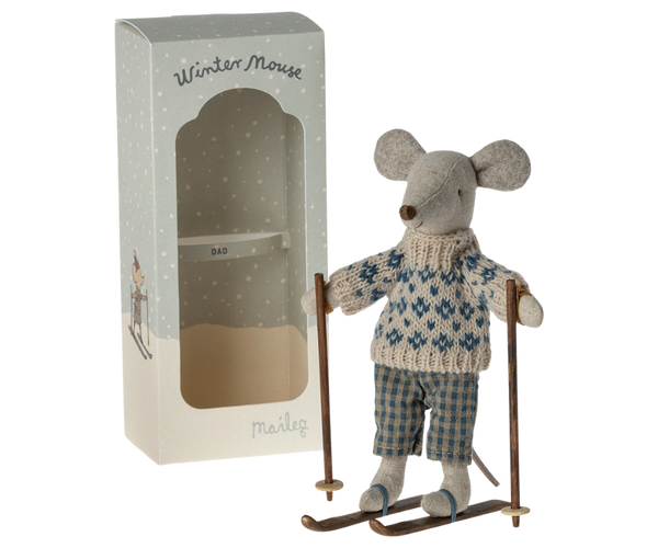 Winter Mouse with Ski Set - Dad