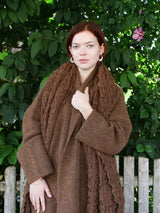 Double Face Long Coat - Rust OS