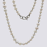 Knotted Varied Size White Pearl Necklace - KNTPRL-1