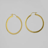 Large Flat Hoop Earrings