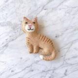 Felt Stitched Calico Cat Ornament