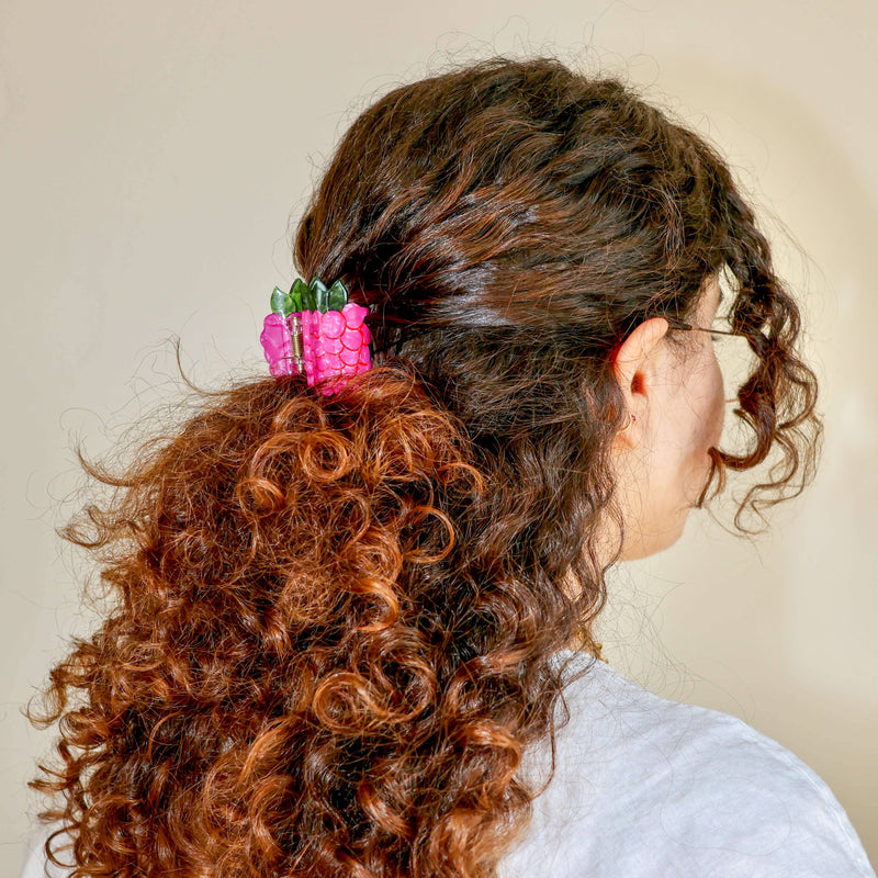 Mini Raspberry Hair Claw Clip