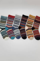 Fair Isle  - Alpaca Crew Socks