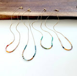 Thin Beaded Necklace - Color Mix Collection