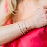 Silver heart chain bracelet