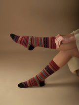 Fair Isle  - Alpaca Crew Socks