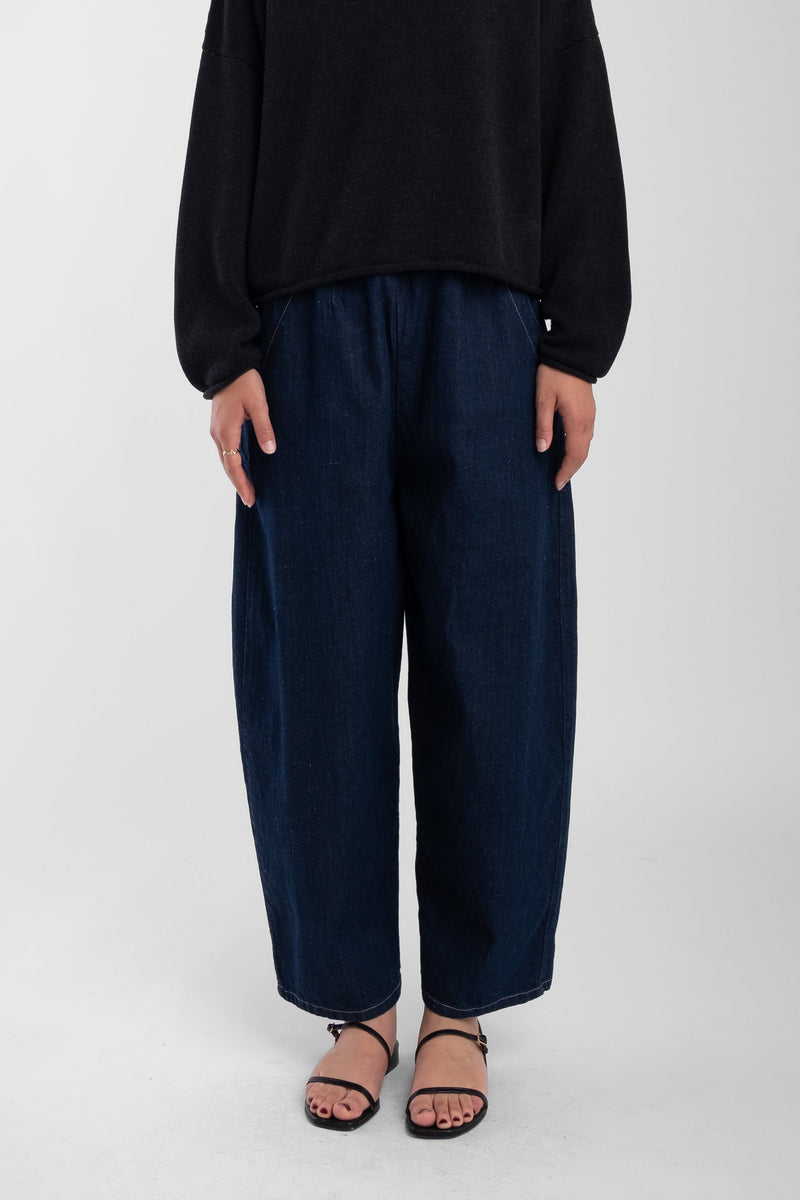Barrel Pant - Dark Indigo