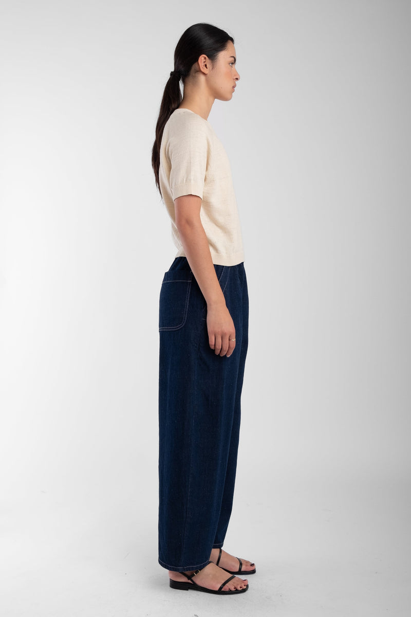 Barrel Pant - Dark Indigo