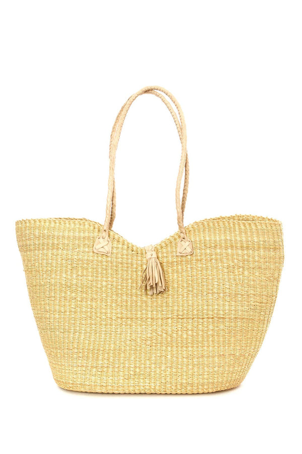 Ghanaian Harmony Tote with Braided Tassel Closure