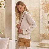 Ata Vine Rectangle Box Crossbody Bag