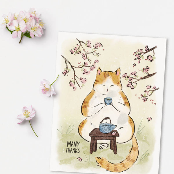 Matcha Cat Card