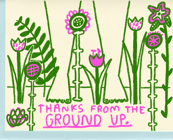 Thanks From the Ground Up: Single Card