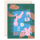 Rest, Build, Hold, Resist - Activism Risograph Card