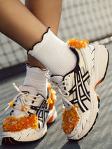 Thermal Ruffle Sporty Grip Crew