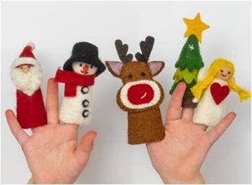 Felt Christmas Finger Puppets