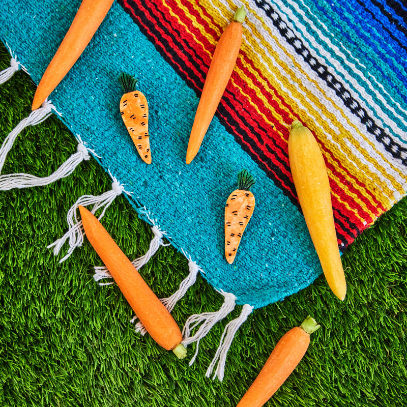 Carrot Alligator Hair Clip Set