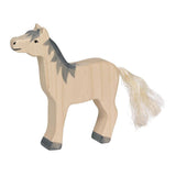 Horse, head raised, grey mane