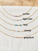Colorful Minimalist Beaded Necklace