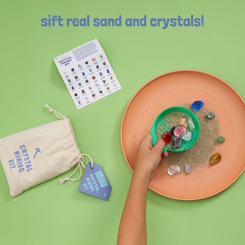 Crystal Mining Kit - Sift Real Sand and Crystals!