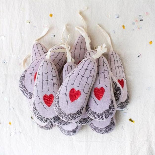 Heart in Hand - Cotton & Lavender filled Ornament, Scented