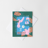 Rest, Build, Hold, Resist - Activism Risograph Card