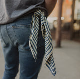 No. 015 Sammie Bandana - Light Blue/Cream