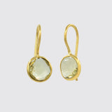 Small Faceted Organic Stone Drops Dangle Earrings