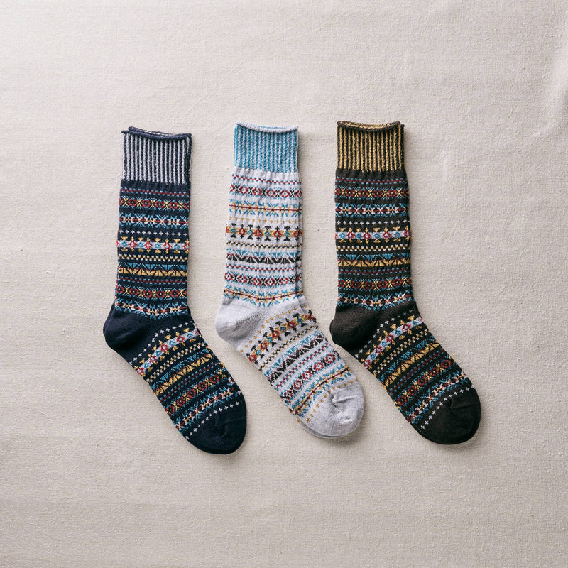Wool Fair Isle Socks
