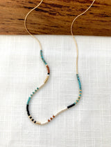 Desert Turquoise Seed Bead Necklace