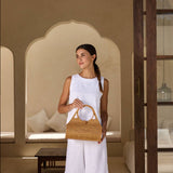 Ata Vine Handwoven Roll Handbag