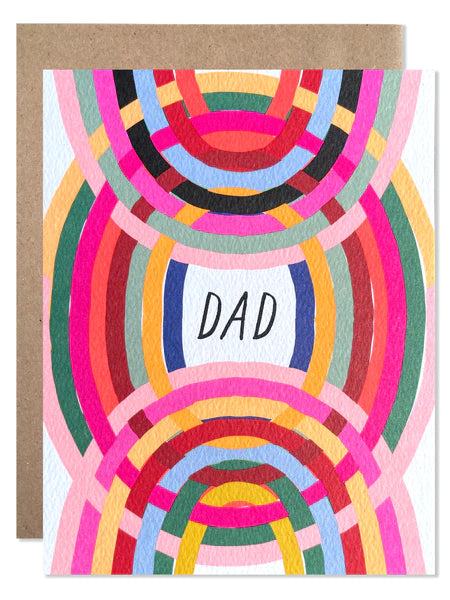 Dad Neon Circles Card