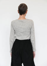 Vintage Cotton Stripe Pullover - Gray