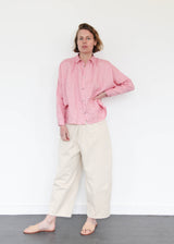 Color Linen Shirt - Pink