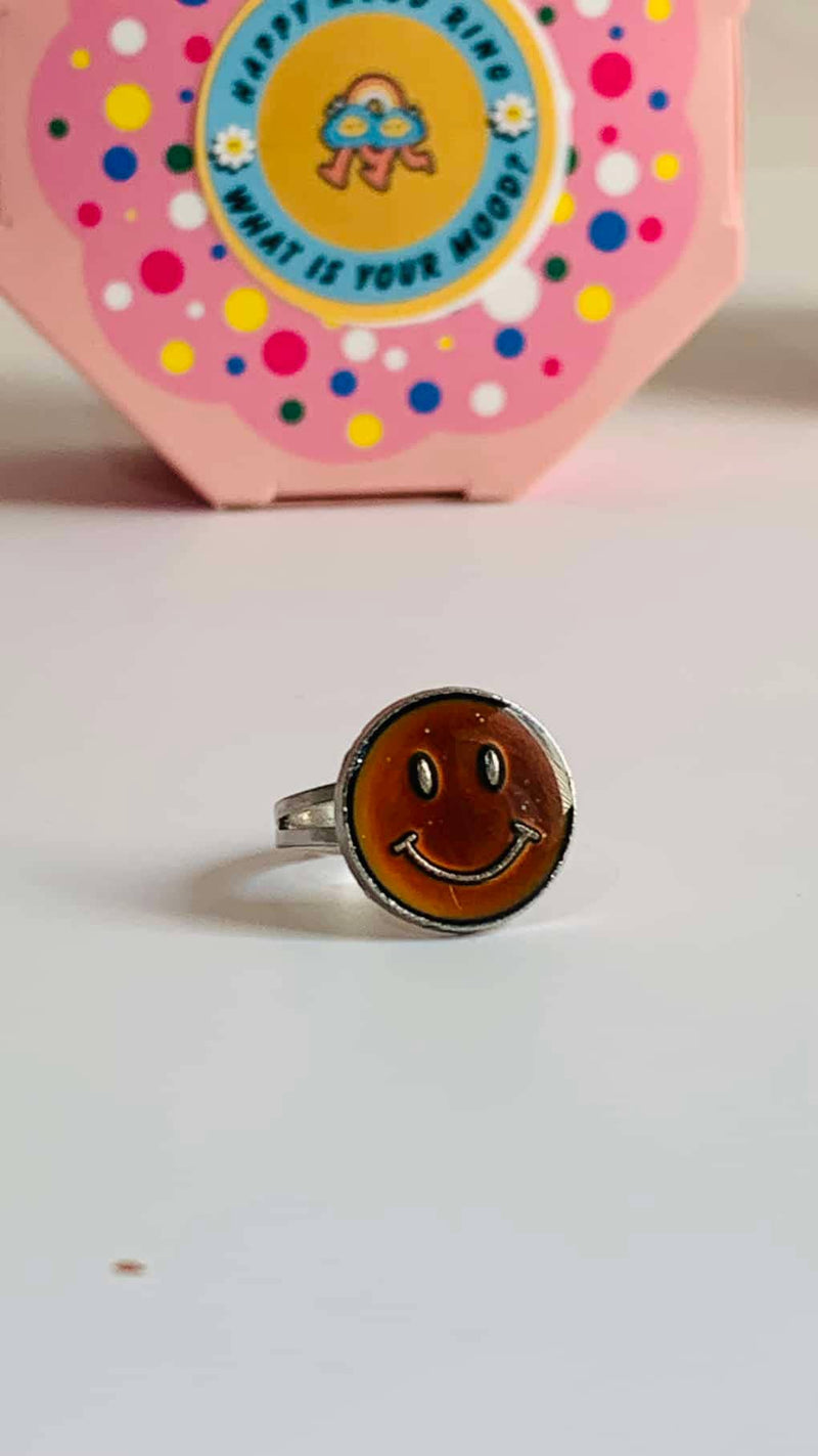 Smiley Face Mood Ring - adjustable kids & adults