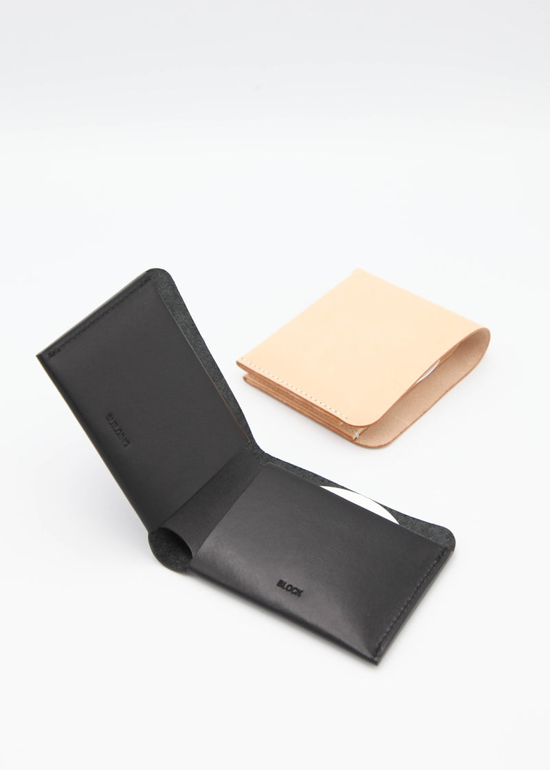 Simple Wallet in Black or Natural Veg Tan